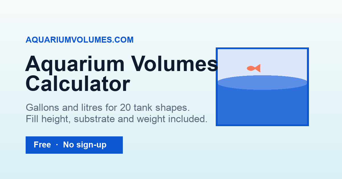Volume Forumula Aquarium Volume Calculator for Every Tank Shape